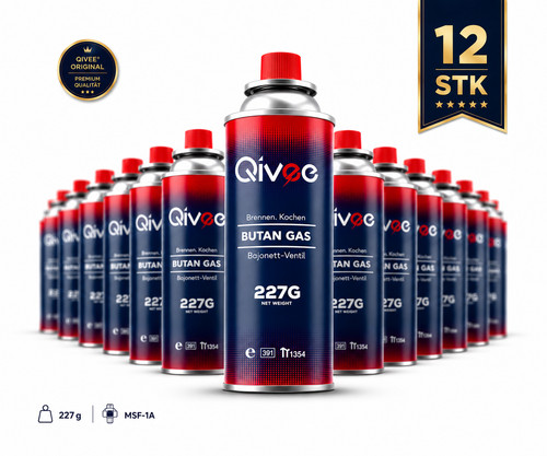 12x butan gas kartusche - kartusche, 227g